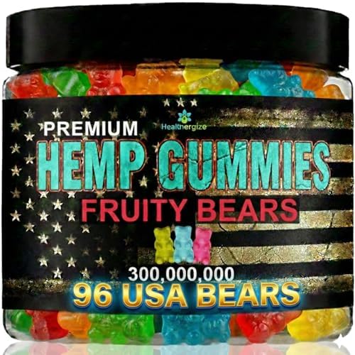 Gomitas de Cáñamo para Dormir y Relajación - Ositos de Goma Frutales, Infundidos con Aceite de Cáñamo, Sin Melatonina - Hecho en EE. UU. - 96 Ositos - imagen 1