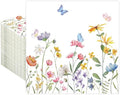 100 PZS Servilletas Desechables de Cóctel con Flores Silvestres, 3 Capas, para Bodas, Bautizos, Cumpleaños y Fiestas de Té - imagen 1