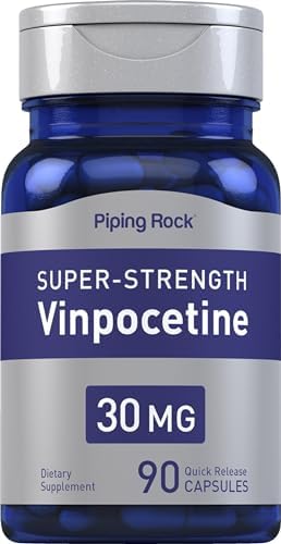 Piping Rock Vinpocetina 30mg | 90 Cápsulas | Suplemento de Alta Potencia | Sin OGM, Libre de Gluten - imagen 1