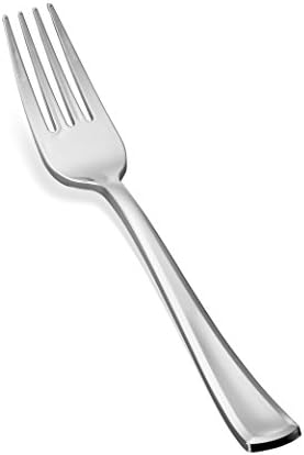 Juego de Cubiertos de Plástico Tepco - Set de Cubiertos Plateados Resistente - Paquete de 160 Piezas: 40 Cuchillos, 80 Tenedores, 40 Cucharas para - imagen 3