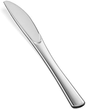 Juego de Cubiertos de Plástico Tepco - Set de Cubiertos Plateados Resistente - Paquete de 160 Piezas: 40 Cuchillos, 80 Tenedores, 40 Cucharas para - imagen 5