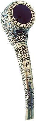 Pipa de fumar de cobre puro Frymmx para tabaco y hierbas - Pipa premium para fumar, diseño afortunado - imagen 1
