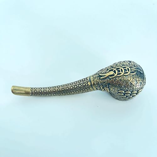 Pipa de fumar de cobre puro Frymmx para tabaco y hierbas - Pipa premium para fumar, diseño afortunado - imagen 5