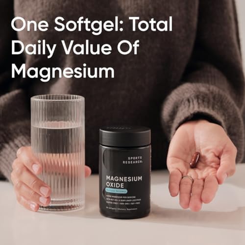 Suplemento de Magnesio Óxido 420mg con Aceite MCT de Coco - Apoyo para Músculos, Nervios y Huesos - Sin Gluten, No Modificado Genéticamente - 90 - imagen 6