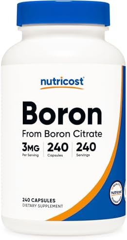 Suplemento de Boro Nutricost 3mg, 240 Cápsulas Vegetarianas - Libre de Gluten y No Transgénico - imagen 1