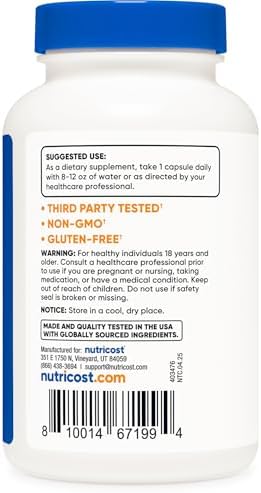 Suplemento de Boro Nutricost 3mg, 240 Cápsulas Vegetarianas - Libre de Gluten y No Transgénico - imagen 4