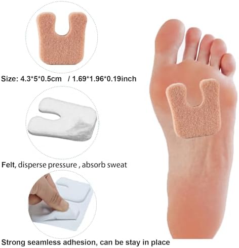 Almohadillas para los pies con molesquina gruesa - 20 piezas de almohadillas para metatarsos - Para callos, talones y más - imagen 3