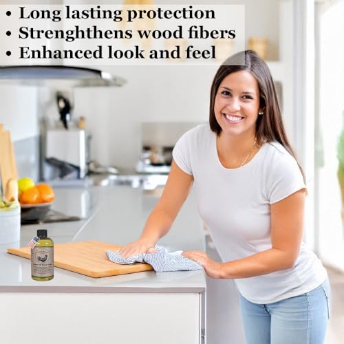 Aceite de Nuez Refinado para Utensilios de Cocina de Madera - Acabado Premium, Acondicionador y Sellador, Seguro para Alimentos, Duradero, Color - imagen 3