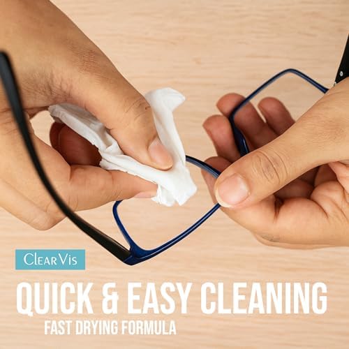 Toallitas de Lente Prehumedecidas ClearVis – 400 Toallitas Envuelta Individualmente, Limpieza Sin Rayas para Gafas, Teléfonos, Cámaras, Binoculares y - imagen 3