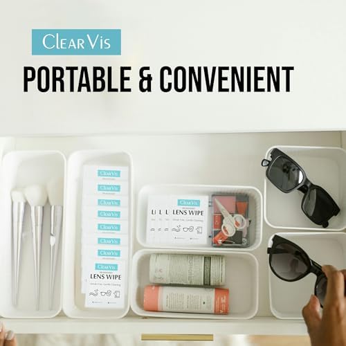 Toallitas de Lente Prehumedecidas ClearVis – 400 Toallitas Envuelta Individualmente, Limpieza Sin Rayas para Gafas, Teléfonos, Cámaras, Binoculares y - imagen 4