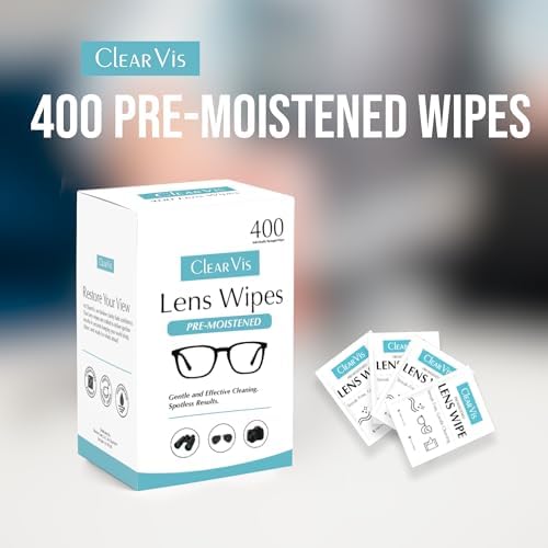 Toallitas de Lente Prehumedecidas ClearVis – 400 Toallitas Envuelta Individualmente, Limpieza Sin Rayas para Gafas, Teléfonos, Cámaras, Binoculares y - imagen 8