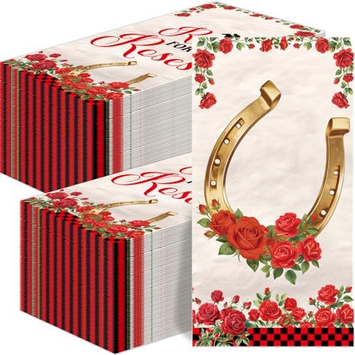 Servilletas Desechables de Caballos para Carreras Fancy Land, 100 Piezas, Accesorios para Fiesta Derby - imagen 1