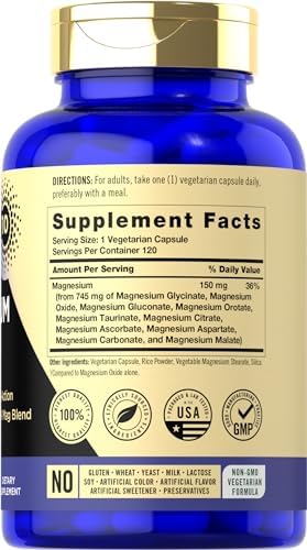 Suplemento Magfusion-10 de Complejo de Magnesio 745mg | 120 Cápsulas | Mezcla 10 en 1 | Vegetariano, No GMO, Sin Gluten - imagen 2