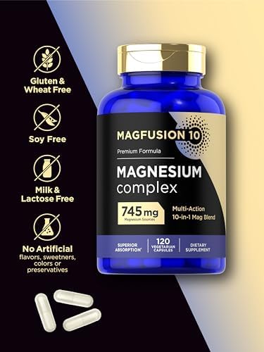 Suplemento Magfusion-10 de Complejo de Magnesio 745mg | 120 Cápsulas | Mezcla 10 en 1 | Vegetariano, No GMO, Sin Gluten - imagen 5