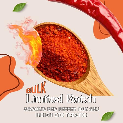 Pimienta en polvo de cayena india Pure Heat - capsicum annum, 1 lb, especia picante y potente 110k H.U. Sin gluten, tamaño para servicio de - imagen 6