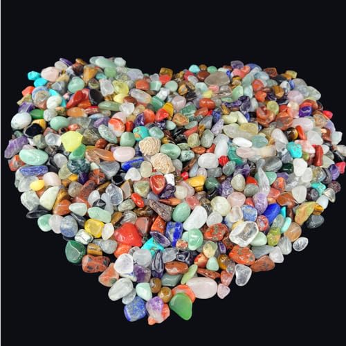 Juego de 400 Piezas de Gemas y Cristales (1.5lb) - 30 Tipos de Chips Pulidos para Joyería, Equilibrio de Chakras y Kit de Ciencias de Rocas y - imagen 2