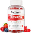 Gomitas de Hierro para Niños y Adolescentes, Multivitamínico Vegano con Hierro, Vitaminas B, A, C, D3, Calcio, Zinc, DHA, Prebióticos, 60 Ct - imagen 1