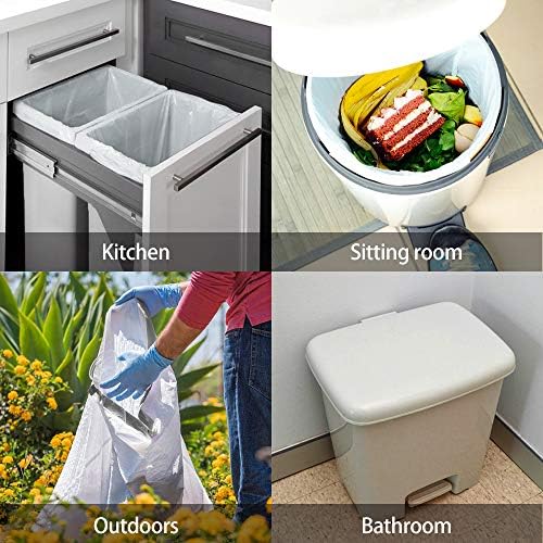 Bolsas de Basura de 2.6 Galones y 220 Cuentas con Cinta de Ajuste Teivio, Forros para Bote de Baño, Bolsas Plásticas Pequeñas para Hogar y Oficina, - imagen 6