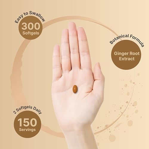 Extracto de Raíz de Jengibre NatureBell con Aceite MCT – 300 Softgels | Suplemento de Jengibre para Uso Diario | Suministro para 5 Meses | Sin OGM, - imagen 4
