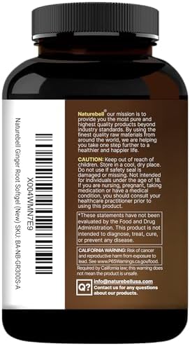 Extracto de Raíz de Jengibre NatureBell con Aceite MCT – 300 Softgels | Suplemento de Jengibre para Uso Diario | Suministro para 5 Meses | Sin OGM, - imagen 8