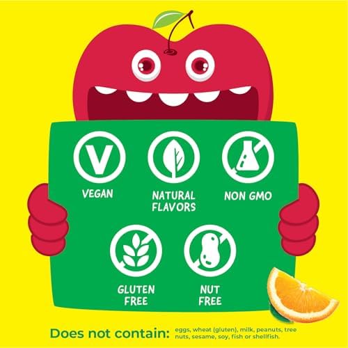 Suplementos de Hierro VitaWorks para Niños, Tabletas Masticables con Vitamina C, 10mg de Ferroso Fumarato, Sabor Naranja, No GMO, Vegano, Sin Gluten - imagen 5