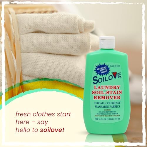 Soilove Quitamanchas Líquido para Ropa – 4 Botellas (16oz) – Poderoso Prelavado para Sangre, Grasa, Tinta, Hierba, Comida y Más – Concentrado a Base - imagen 4