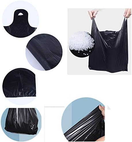 Bolsas de Basura Negras YYaaloa de 100 Pcs con Asas - 14x22 Super Resistentes de 1.8mil para Oficina, Picnic, Cocina y Uso en Gran Cantidad - imagen 7