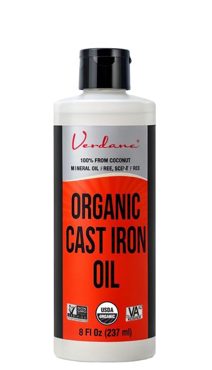 Aceite y Acondicionador para Sartenes de Hierro Fundido Verdana – Grado Alimenticio, Orgánico, Derivado de Coco, Sin Aceite Mineral – Kosher, No GMO, - imagen 1