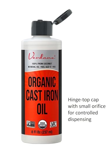 Aceite y Acondicionador para Sartenes de Hierro Fundido Verdana – Grado Alimenticio, Orgánico, Derivado de Coco, Sin Aceite Mineral – Kosher, No GMO, - imagen 2