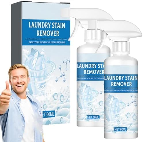 Removedor de Manchas para Ropa, Emulsificador No Iónico, Spray Poderoso para Lavado, Limpiador de Ropa con Enzimas Activas (2PCS *60ML) - imagen 1