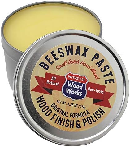 Interstate WoodWorks Cera de Abejas para Acabado y Pulido de Madera - 6.25 oz - Sellador para Tablas de Cortar - Hecho en América - imagen 1
