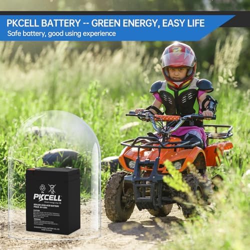 Batería Sellada de Plomo Ácido Recargable PKCELL de 6 Voltios y 4.5Ah, Reemplazo SLA (Terminales F1) para Alimentador de Ciervos y Autos de Juguete - imagen 4