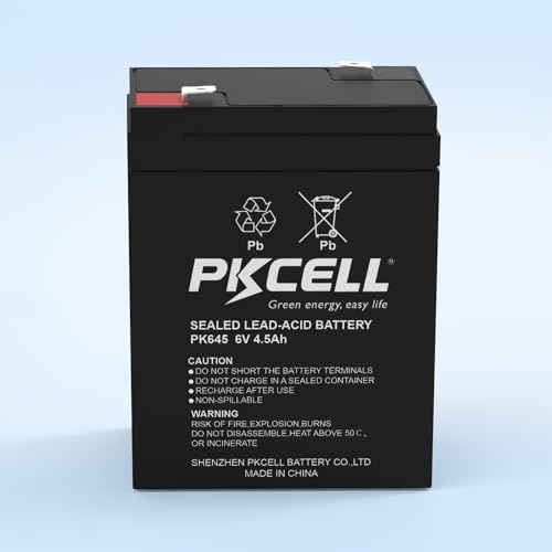 Batería Sellada de Plomo Ácido Recargable PKCELL de 6 Voltios y 4.5Ah, Reemplazo SLA (Terminales F1) para Alimentador de Ciervos y Autos de Juguete - imagen 8
