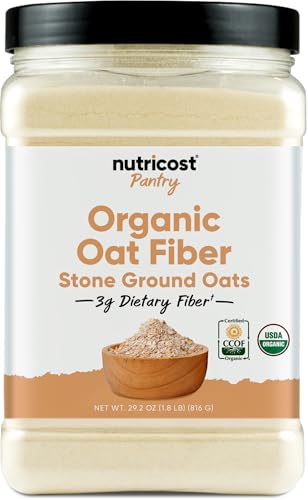 Nutricost Fibra de Avena Orgánica (1.8 Libras) Avena Molida - 3 Gramos de Fibra Dietética, USDA Orgánico - imagen 1