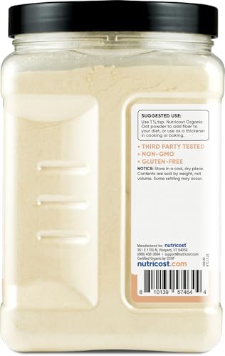 Nutricost Fibra de Avena Orgánica (1.8 Libras) Avena Molida - 3 Gramos de Fibra Dietética, USDA Orgánico - imagen 5