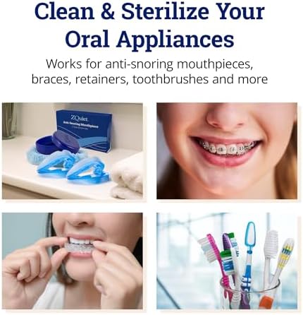 ZQuiet, Solución Limpiadora para Todos los Dispositivos Orales, Sin Cloro, Aroma a Menta Fresca, Tamaño de Viaje, Aprobado por TSA - imagen 2