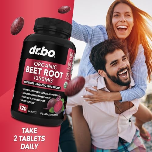 Suplementos de Cápsulas de Remolacha Orgánica - 1350mg de Extracto en Tabletas, Polvo de Remolacha Orgánica, Apoyo Total de Vitaminas y Óxido Nítrico - imagen 6