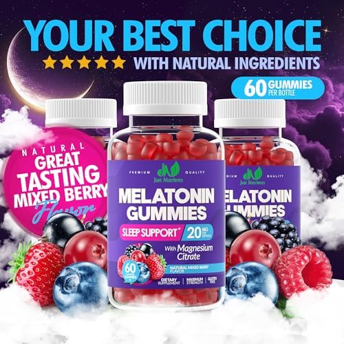 Gomitas de Melatonina 20mg con Citrato de Magnesio - Ayuda para Dormir Máxima Fuerza para Adultos - 10mg de Melatonina por Gummy - Sin Gluten, No - imagen 4