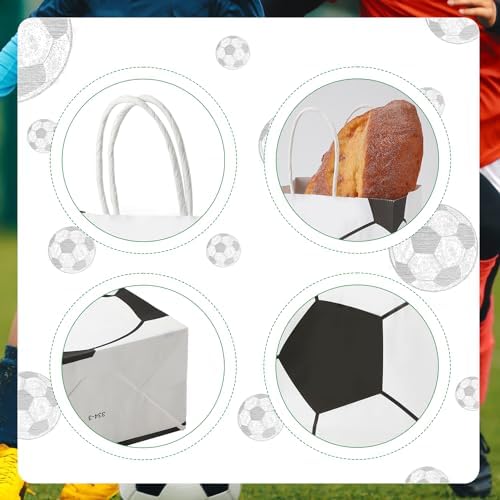 Bolsas de Papel de Fiesta de Fútbol PEUTIER, 16 Piezas con Asas, Regalos Temáticos para Niños y Adultos, Sorpresas y Dulces (Estilo 2) - imagen 3