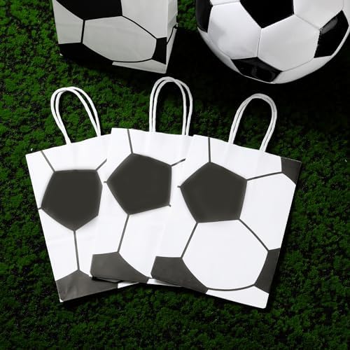 Bolsas de Papel de Fiesta de Fútbol PEUTIER, 16 Piezas con Asas, Regalos Temáticos para Niños y Adultos, Sorpresas y Dulces (Estilo 2) - imagen 4