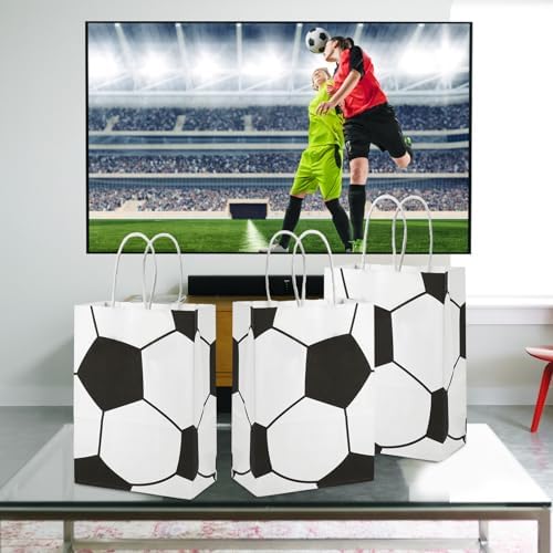 Bolsas de Papel de Fiesta de Fútbol PEUTIER, 16 Piezas con Asas, Regalos Temáticos para Niños y Adultos, Sorpresas y Dulces (Estilo 2) - imagen 6