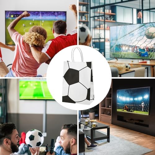 Bolsas de Papel de Fiesta de Fútbol PEUTIER, 16 Piezas con Asas, Regalos Temáticos para Niños y Adultos, Sorpresas y Dulces (Estilo 2) - imagen 7