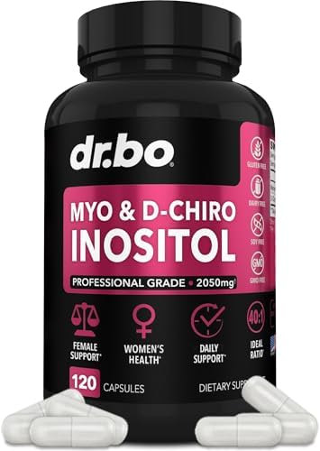 Suplemento de Myo-Inositol y D-Chiro Inositol en Cápsulas - Relación 40:1, 2050mg con Vitamina B8 - Suplementos Naturales para la Salud Femenina, 120 - imagen 1