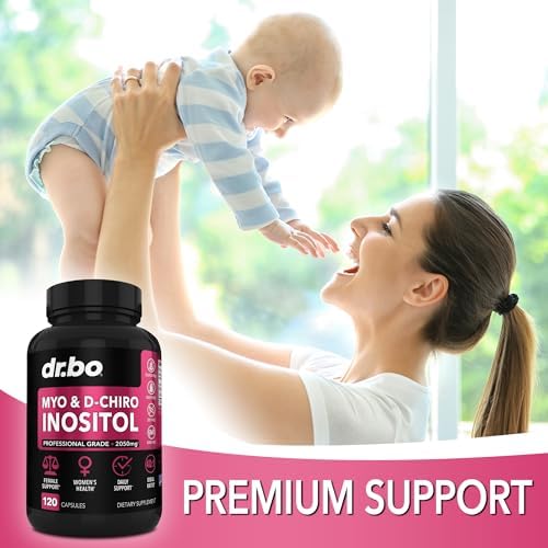 Suplemento de Myo-Inositol y D-Chiro Inositol en Cápsulas - Relación 40:1, 2050mg con Vitamina B8 - Suplementos Naturales para la Salud Femenina, 120 - imagen 5
