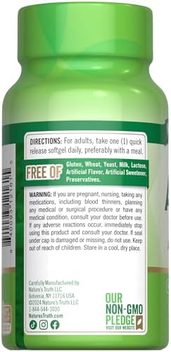 Vitaminas ADK de Nature's Truth | 60 Softgels | Alta Potencia de Vitaminas A, D3, K1 y K2 | Suplemento Sin OGM y Sin Gluten - imagen 6