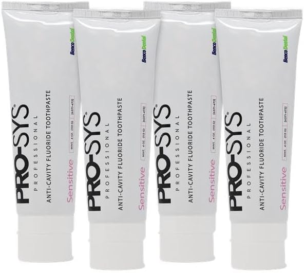 Pasta dental PRO-SYS® Profesional para dientes sensibles, protección contra caries y reparación del esmalte, gel de menta fresca (paquete de 4) - imagen 1