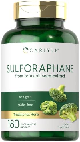 Suplemento de Sulforafano Carlyle | 400 mcg | Extracto de Semilla de Brócoli | 180 Cápsulas | Suplemento Herbal Tradicional | Fórmula Sin OGM y Libre - imagen 1
