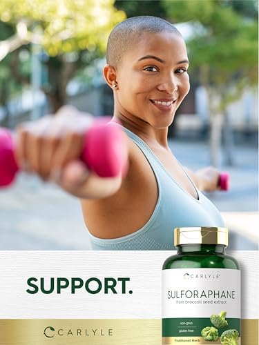 Suplemento de Sulforafano Carlyle | 400 mcg | Extracto de Semilla de Brócoli | 180 Cápsulas | Suplemento Herbal Tradicional | Fórmula Sin OGM y Libre - imagen 6