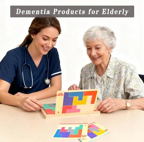 Actividades para la Demencia TieGokii para Adultos Mayores, Rompecabezas de Madera, Productos Cognitivos Geométricos y Juegos de Entrenamiento para - imagen 6