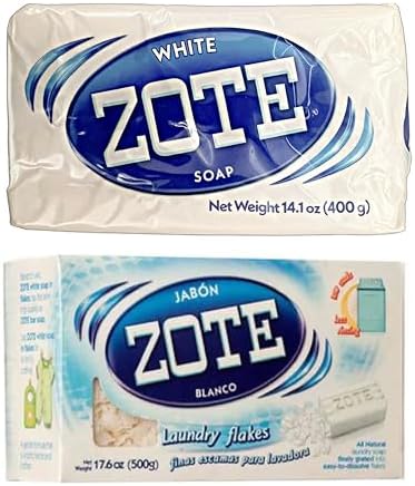 Detergente para Ropa Flake Original 17.6 oz y Jabón Blanco ZOTE 14 oz - Escamas para Lavadoras Estándar y HE - Fórmula de Baja Espuma, Segura para - imagen 1